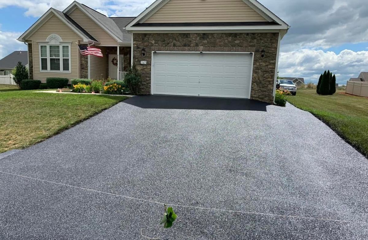 Residential asphalt driveway