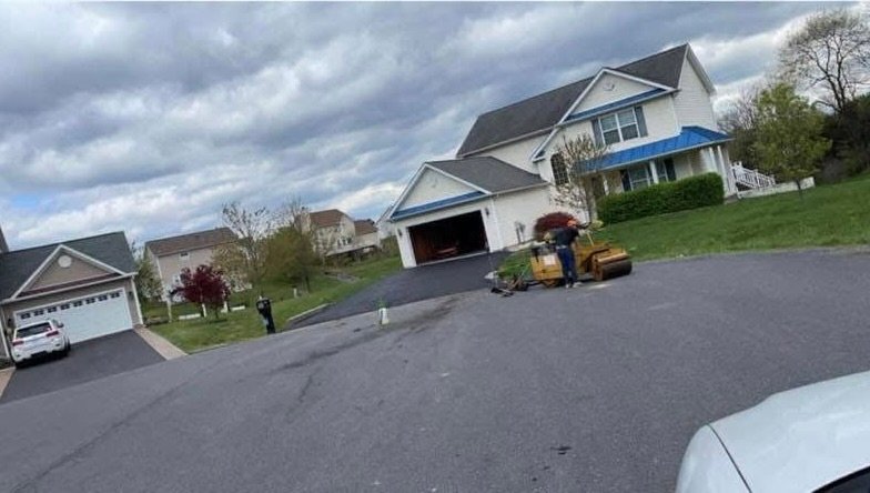 Driveway paving roller work in Berkeley County, WV