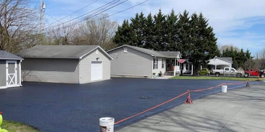 Side yard driveway paving in Falling Waters, WV